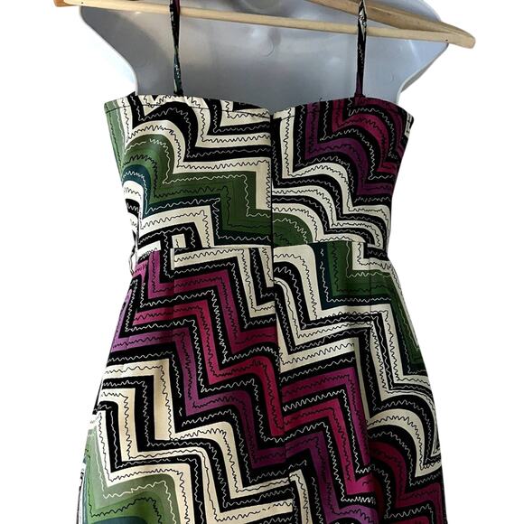 Frock by Tracy Reese Tulip Dress with Pleating and Pockets XS Purple Green - Picture 7 of 9